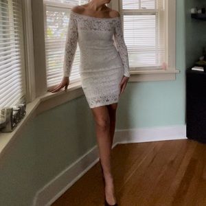 White lace dress holiday wedding
